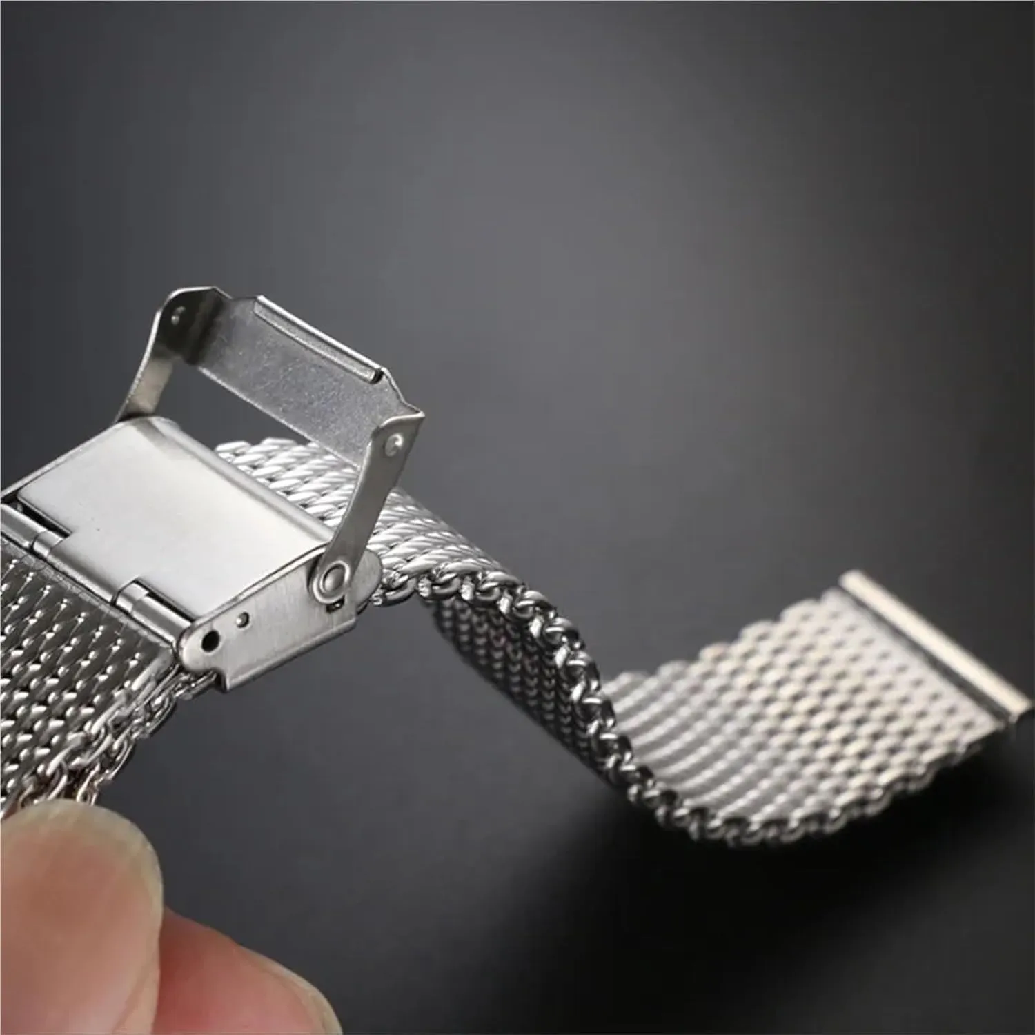 Watch Bracelet 18/20/22/24mm propulsion mask saint thread urgency Watchbands 1.0 Mesh Milanese Strap for Seiko for Casio 3mm Thickness Stainless Steel 