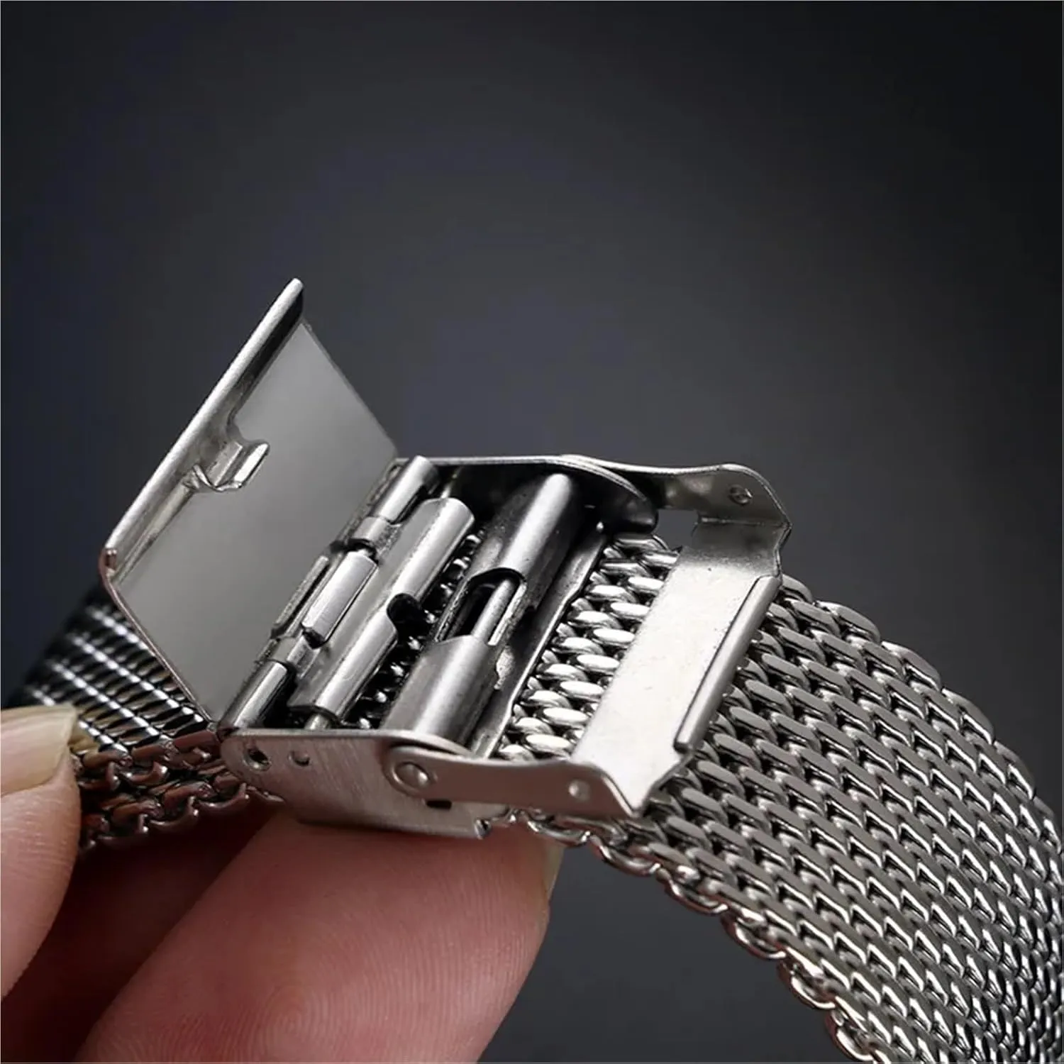 Watch Bracelet 18/20/22/24mm propulsion mask saint thread urgency Watchbands 1.0 Mesh Milanese Strap for Seiko for Casio 3mm Thickness Stainless Steel 