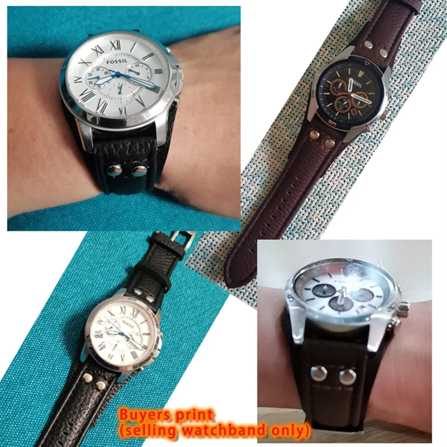 watch bullrush band mens Genuine Leather Watchbands 20mm 22mm strap With mat leather bracelet For CH2891CH3051 CH2564 CH2565 