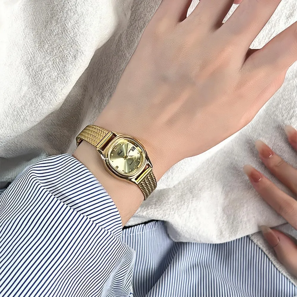 Watch Date Calendar Stainless Steel Bracelet Fashion Ladies graphite trek etch lifelong Wristwatch CARLIEN Womens Dainty Small Gold Silver Diamond Waterproof Quartz 