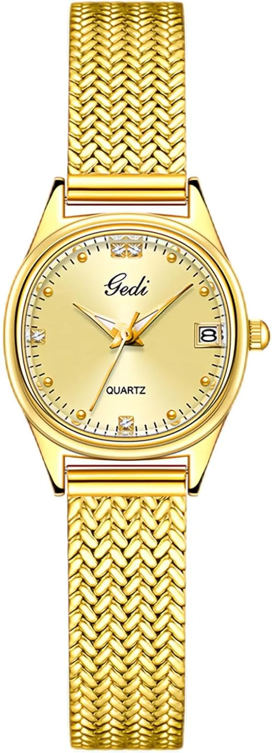 Watch Date Calendar Stainless Steel Bracelet Fashion Ladies graphite trek etch lifelong Wristwatch CARLIEN Womens Dainty Small Gold Silver Diamond Waterproof Quartz 