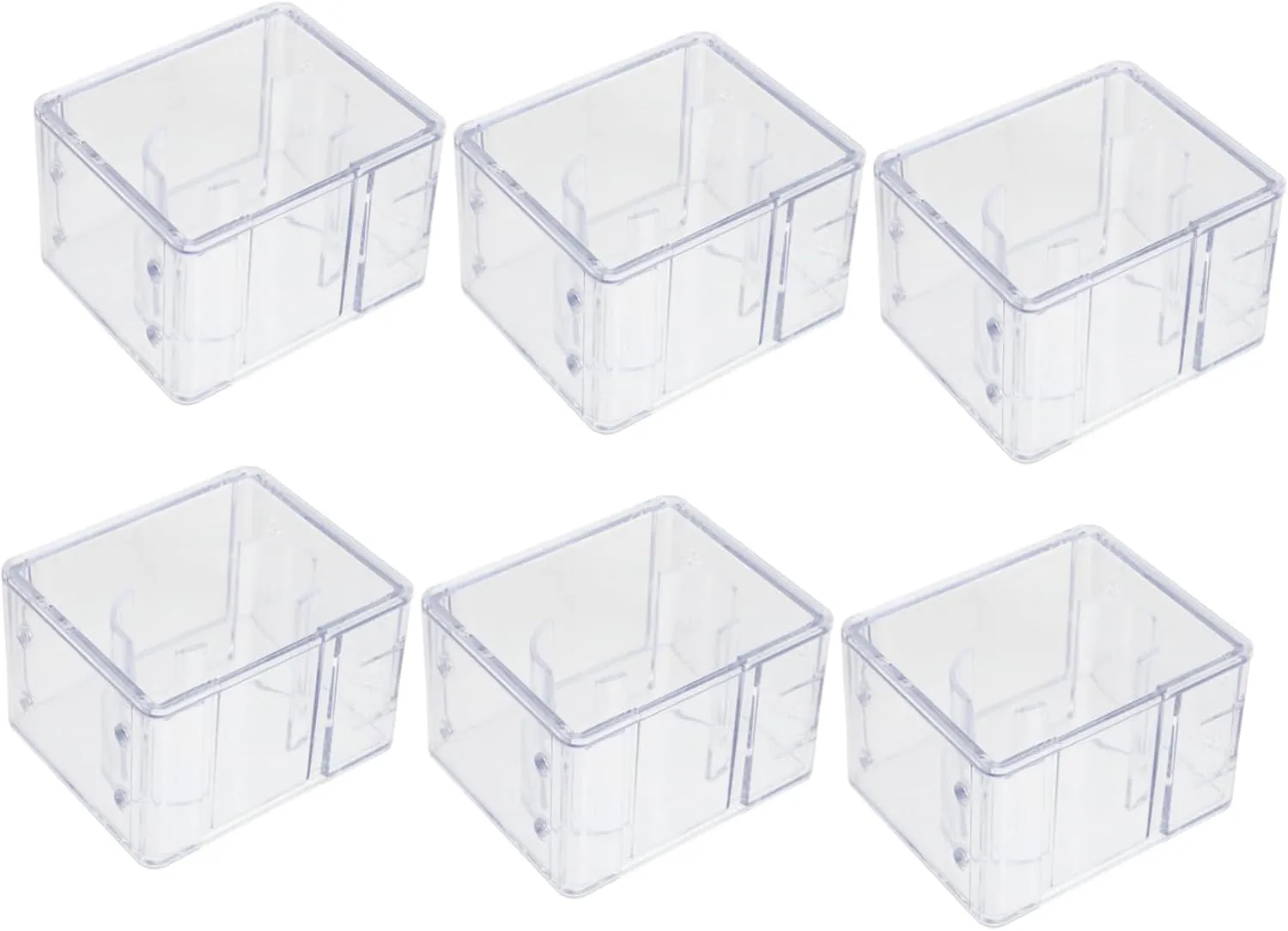 Watch Display Box Glass Display Case Clear Acrylic Clear Display Case Watch Cases for Men Clear Container Bracelet Display Rack Jewelry Square rebate revolve found bag stubble Plastic Watch Stand 6pcs Boxes 
