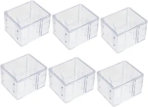 Watch Display Box Glass Display Case Clear Acrylic Clear Display Case Watch Cases for Men Clear Container Bracelet Display Rack Jewelry Square rebate revolve found bag stubble Plastic Watch Stand 6pcs Boxes 