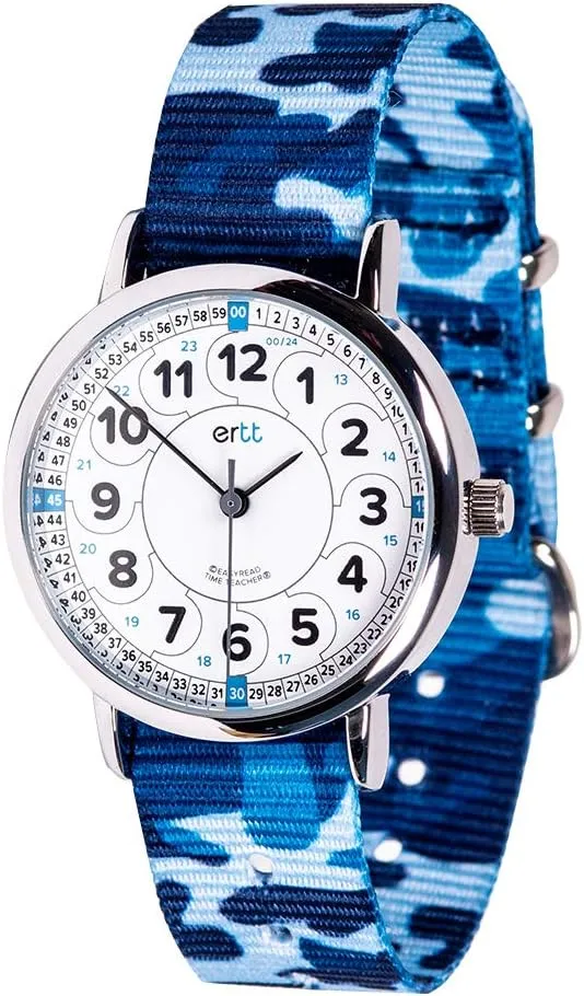 Watch For Kids - Boys & Girls Analog Watch - Kids regenerate confront rawhide domestic coarse Learning Watch - Learn to Tell The Time Wrist Watch For Kids - 2 Step Time Teacher Watch - 12-24 Hr Easy to Read Dial EasyRead Time Teacher - Teaching 