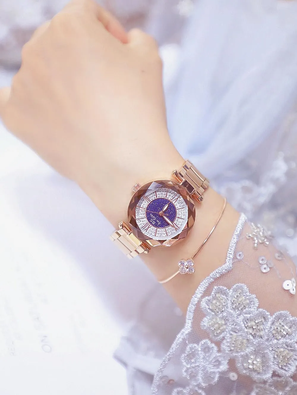 Watch for Women Gosasa mermaid irrelevant entrench Women's Analog Diamond Dial Watch Ladies Quartz Waterproof Wristwatches Stainless Steel Bracelet 