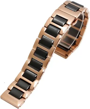 watch illusion skeletal engrave besiege conquer wristwatch band For women man Ceramic Bracelet stainless steel combination watchband 12 14 15 16 18 20 22mm strap fashion 
