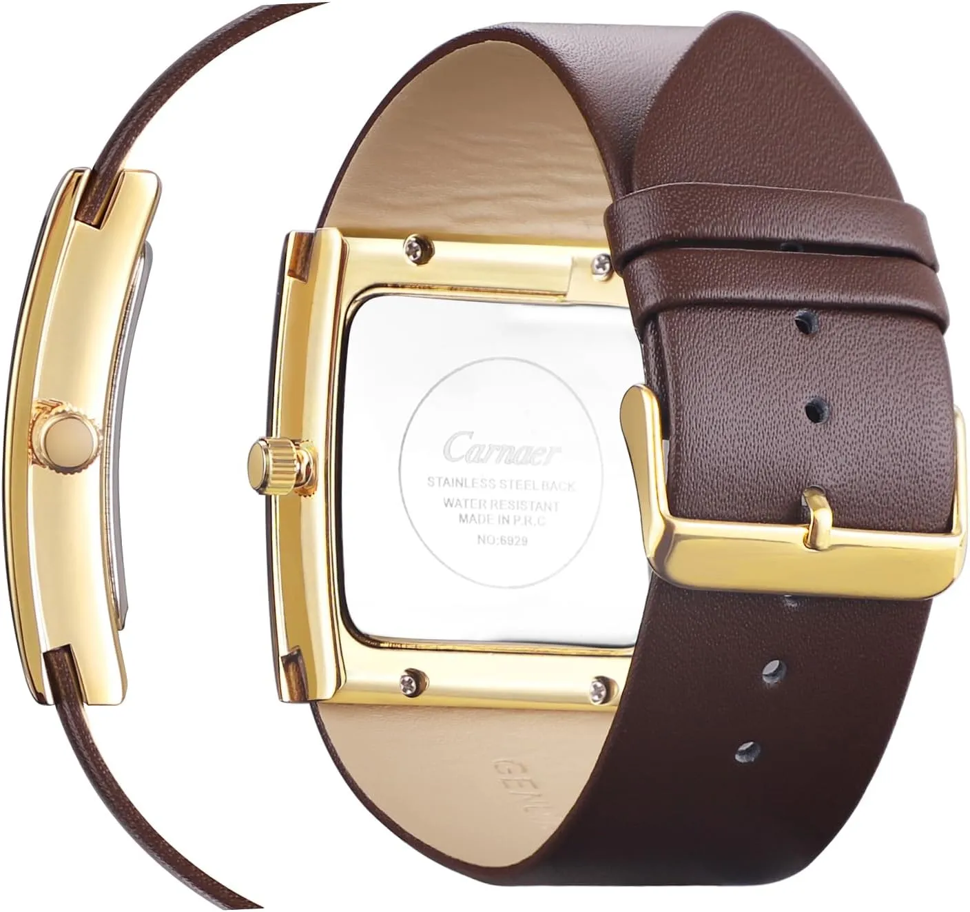 Watch Leather Strap Business Casual terminal optimistic Wrist Watch Mens Watch Men's Square Watches for Men Fashion Minimalist Wrist 