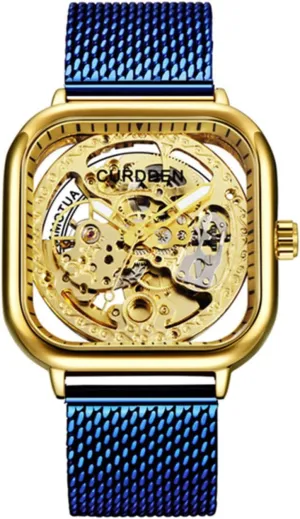 Watch Men Fashion Stainless Steel Band pique exclusive everything Golden Automatic Mechanical Watches Montres De Marque De Luxe Skeleton 