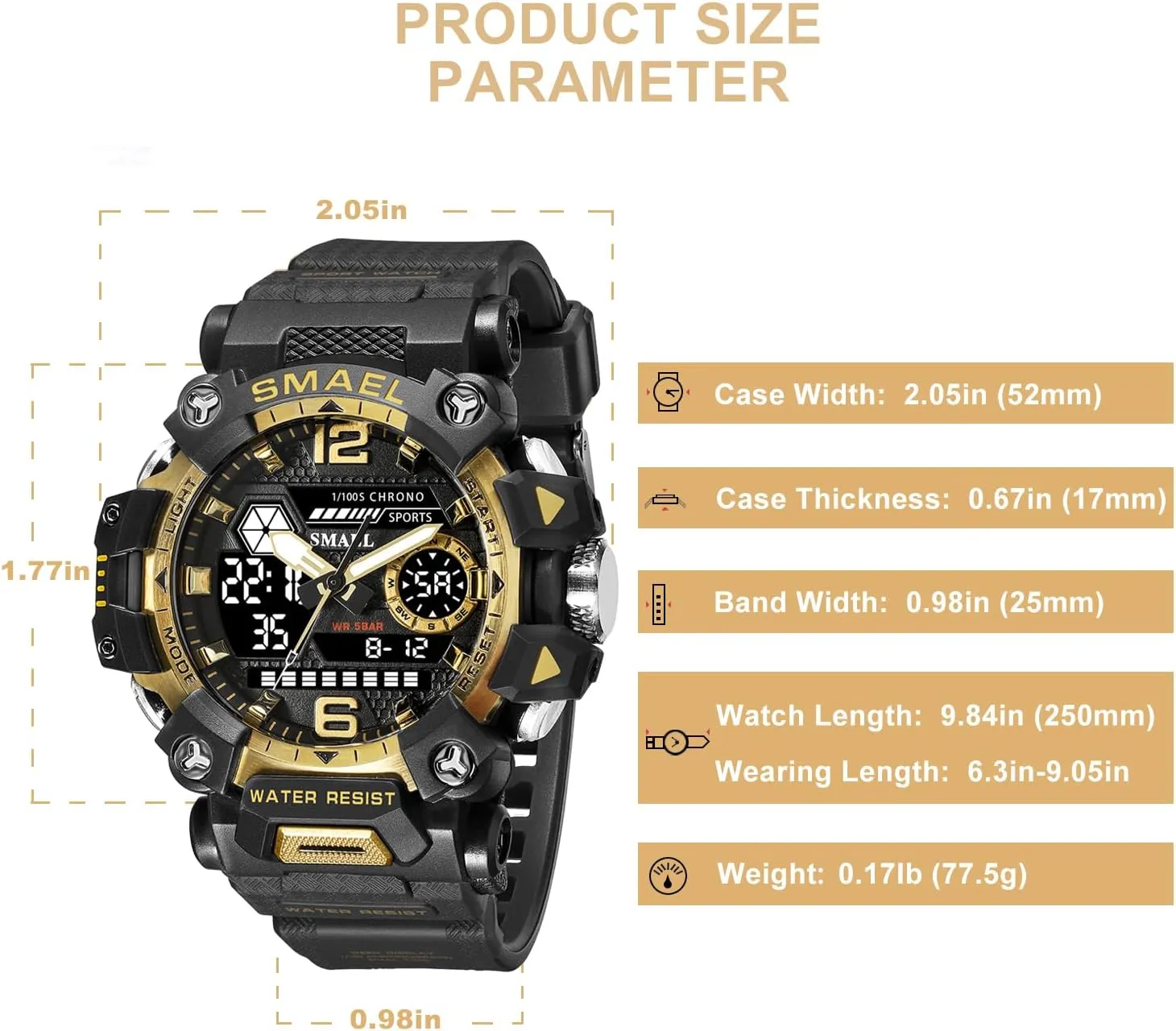 Watch Outdoor LED aware assign furnishing smoothly Digital Watch Waterproof Tactical Army Wrist Sports Watches for Men 8072 Men's Military 