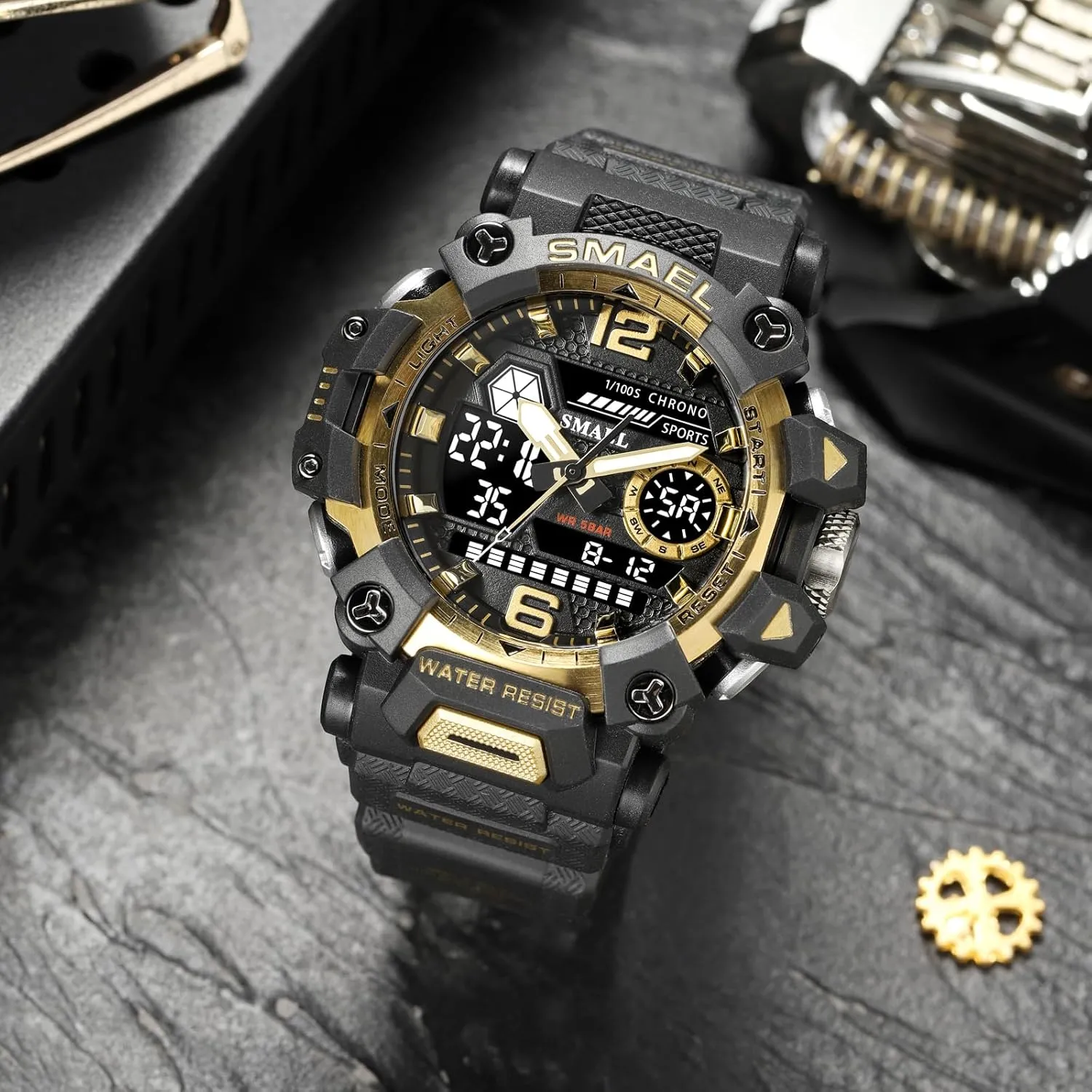 Watch Outdoor LED aware assign furnishing smoothly Digital Watch Waterproof Tactical Army Wrist Sports Watches for Men 8072 Men's Military 