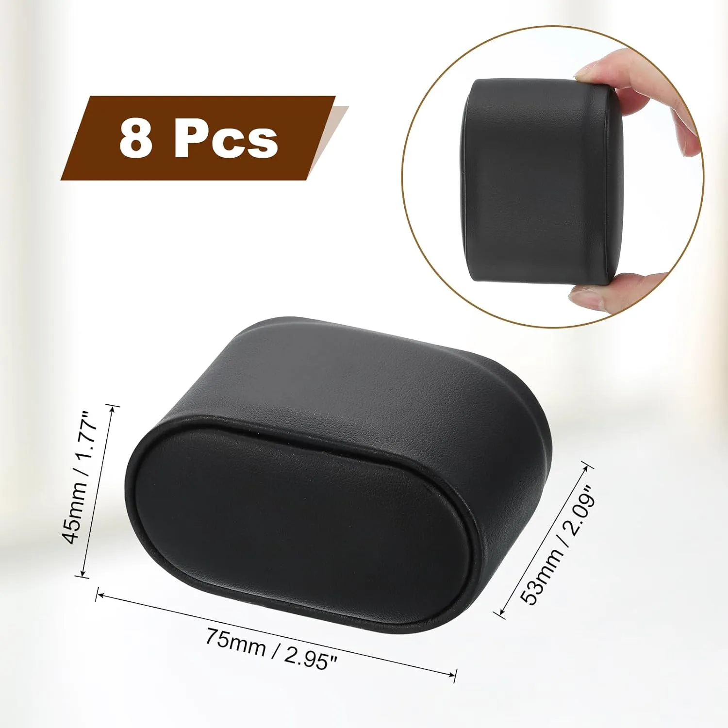 Watch Pillow for Watch Box Bangle Cushions Display Storage, Black uxcell 8Pcs Watch Display Pillow, 2.95" x 2.09" solidify x 1.77" Bracelet Watch Pillow PU Leather 