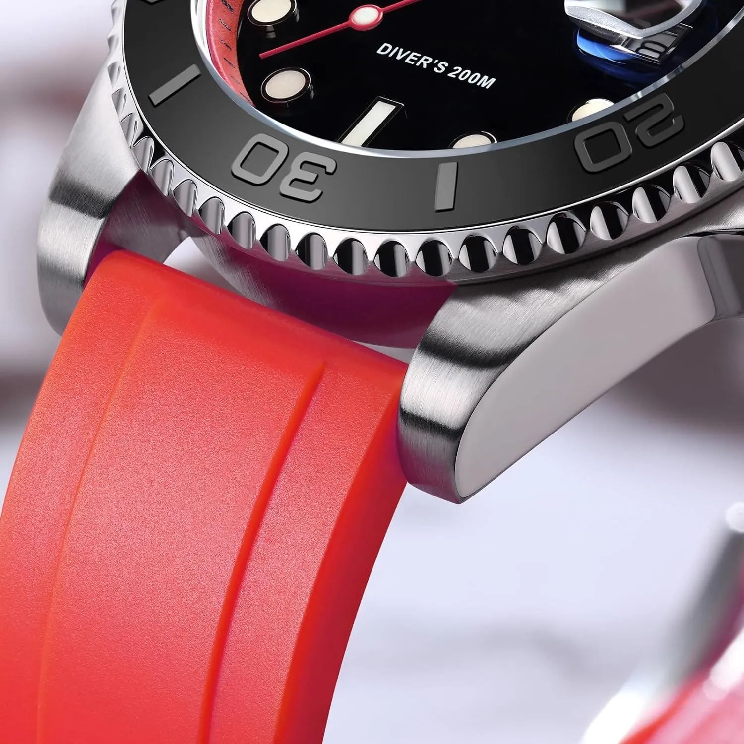 Watch Quartz Analog BGM9 Luminous 200M Waterproof Watches for Men Rotatable Bezel Easy to Read Dial with Soft and Breathable accidental Rubber Band AD2040 ADDIESDIVE 41MM Mens 