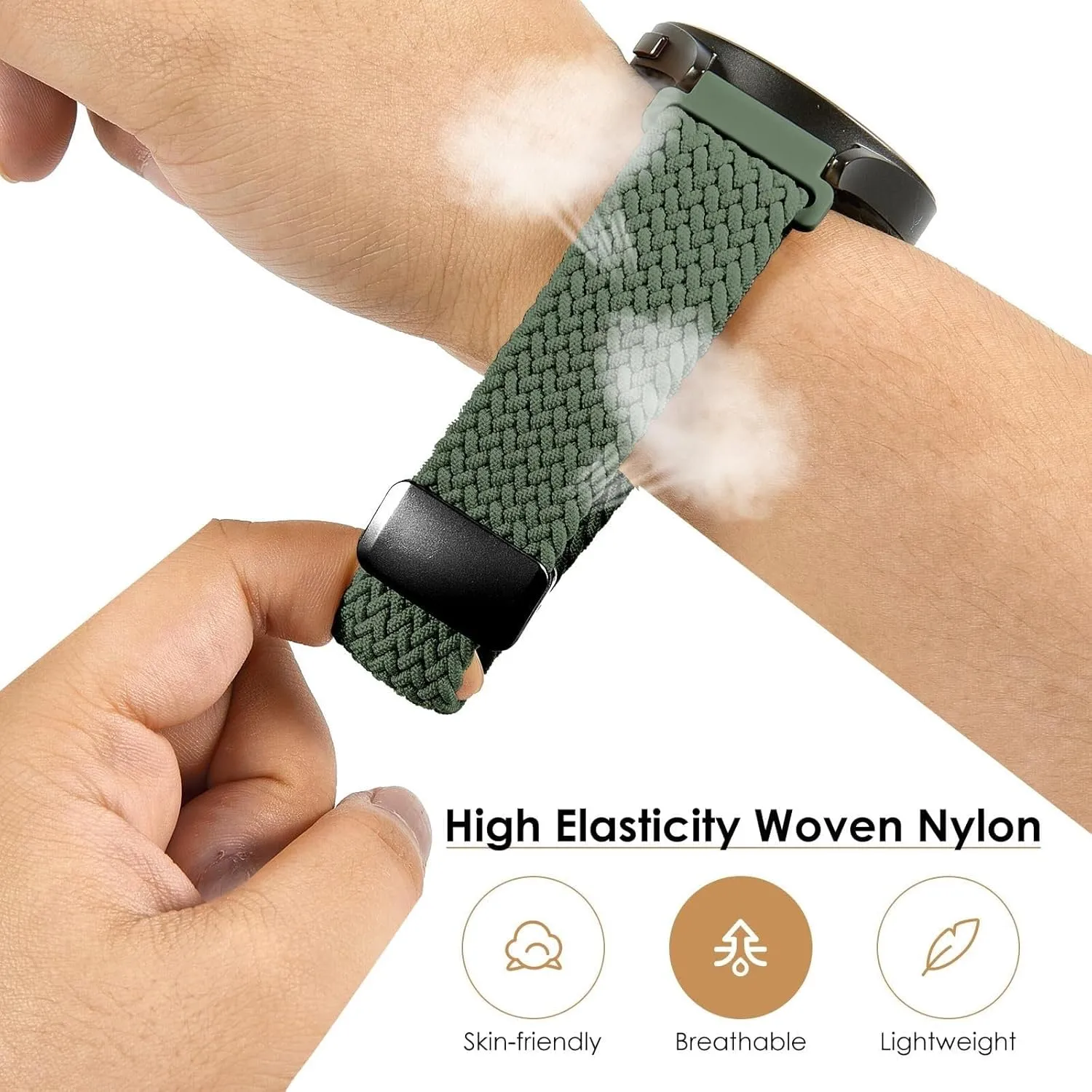 Watch restoration Bands Stretchy Sport Replacement Strap for Men and Women 20mm 22mm Nylon Bands Quick Release Braided Nylon 