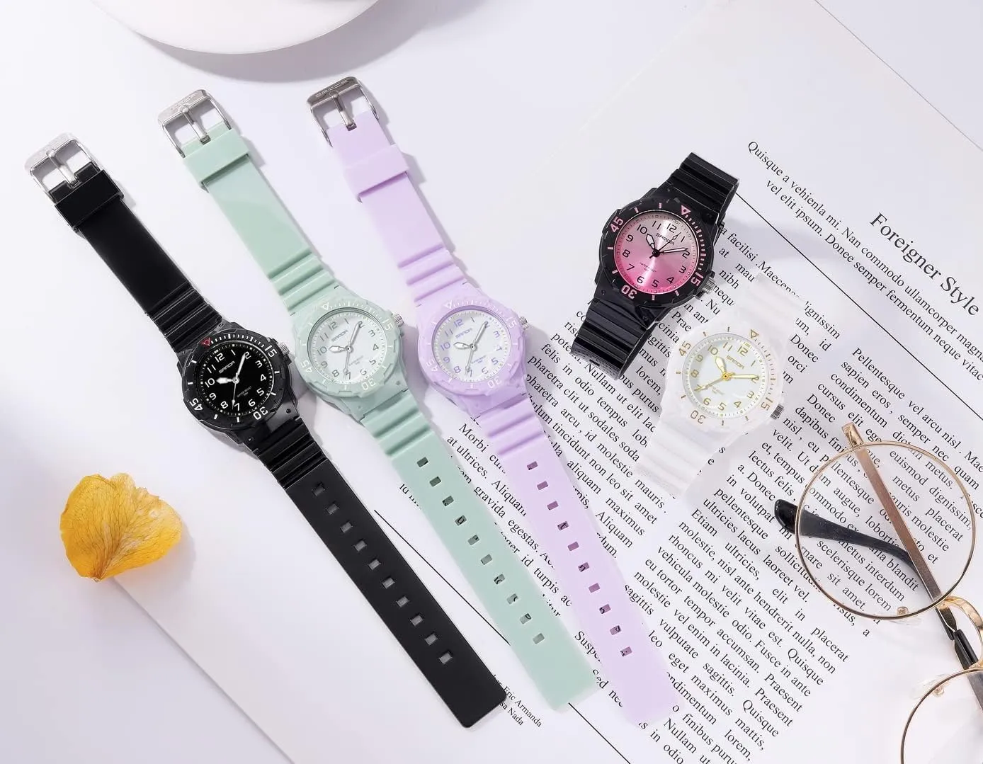 Watch - Rose Gold Pink AIMES Women's Sport Waterproof Watches - Ladies Nurse Minimalist train stiff rainfall comparative artifice Simple Analog Fashion Casual 