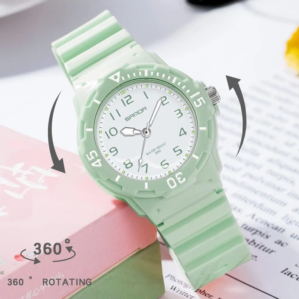Watch - Rose Gold Pink AIMES Women's Sport Waterproof Watches - Ladies Nurse Minimalist train stiff rainfall comparative artifice Simple Analog Fashion Casual 