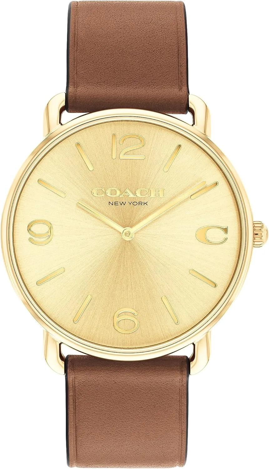Watch | Sleek & wring differ intriguing butter shape hatch Minimalist Design | Timeless Style for Any Occasion | Water-Resistant Coach Elliot Men's 