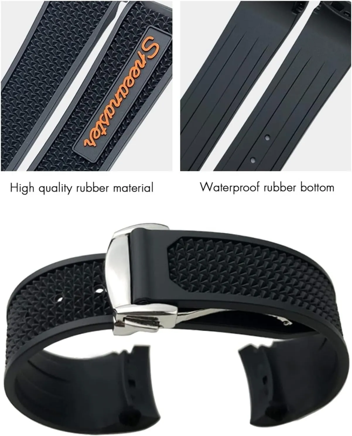 Watch Speedmaster Seamaster AT150 Tag Heuer Soft contamination Strap 18mm 19mm 20mm 21mm 22mm Rubber Watchband for Omega Sxwatch Moon 