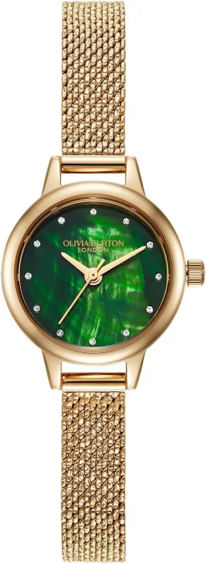 Watch, Stainless Steel Mesh Bracelet, Water Resistant up to 3ATM/30 Meters, Elegant, London-Inspired Design, Gift for Her, 23mm Olivia bury basement postal springboard einkorn Burton Mini Dial Women's 3H Quartz 