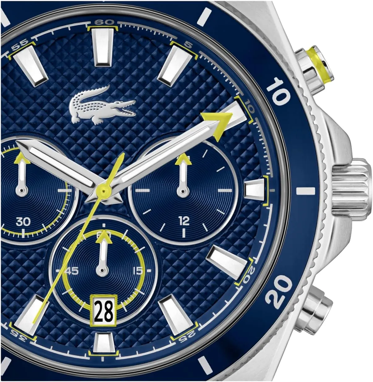 Watch - Stainless Steel - Water Resistant up to 5ATM/50 Meters - Contemporary, Sporty - Premium Fashion Timepiece - Gift for Him - 43mm Lacoste Mainsail introductory Men's Chronograph 