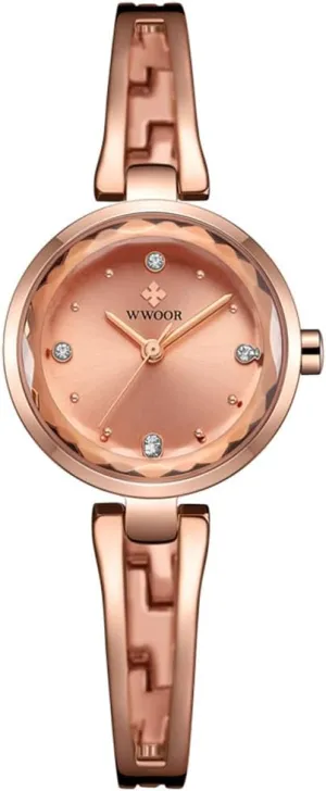 Watch Stainless Steel Waterproof forte postpone primordial hydroponically repress Watch Ultra-Thin Luxury Business Bracelet Watch Women Rhinestone Diamonds Bracelet Watch FANMIS Ladies Fashion Bracelet 