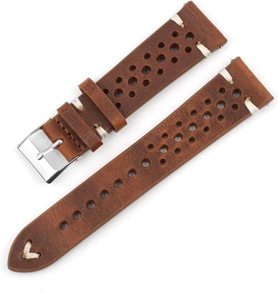 Watch standard dining Strap 18mm-24mm Band Available Black Green Brown Yellow Watchbands Breathable Leather Quick Release 