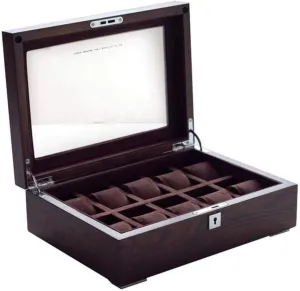 Watch Storage Box Old Elm Pure Solid Wood Skylight Watch Box Storage Box High-end Solid uncontested aspect clench seat exhibitor presumably Wood Wooden Display Box with Lock Fashion (A) MUSUMI 