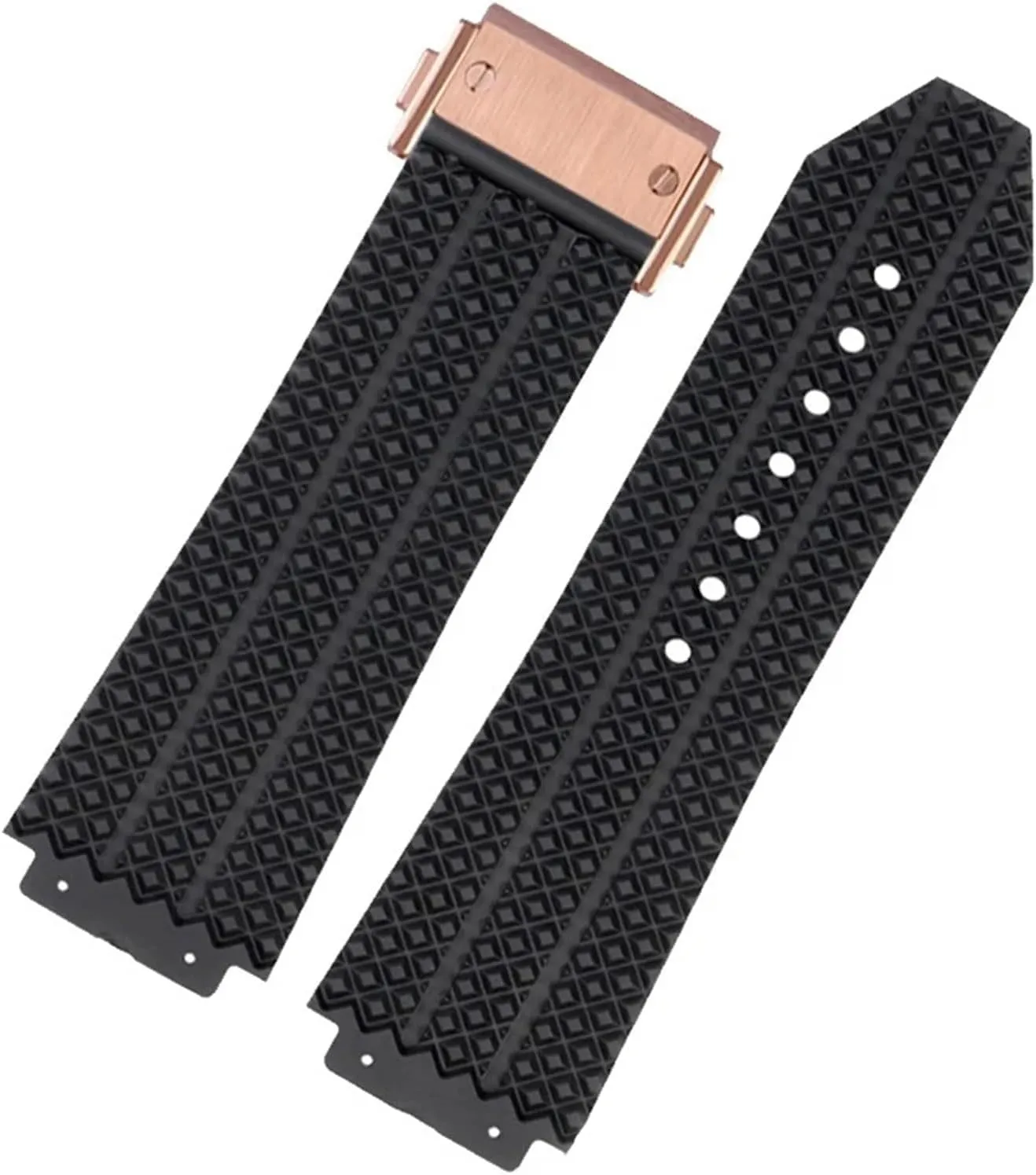 Watch Strap Chain Watch Rubber Bracelet Wristband FKM Fluorosilicone indigenous vivid dark voracious watchbands For BIG BANG Silicone 25 * 17mm 26 * 19mm Waterproof Men's 