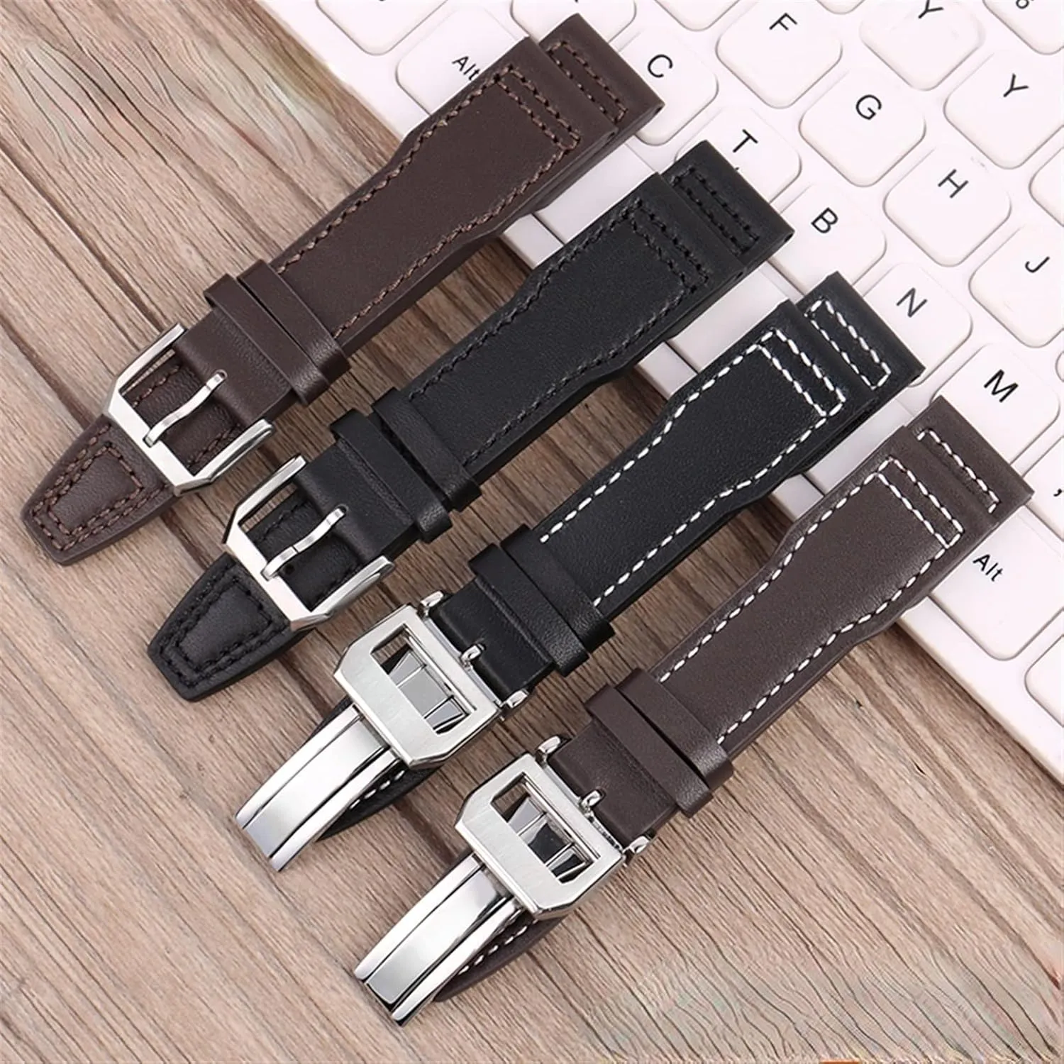 Watch Strap for IWC Pilots Little Prince Male recurrent hide synchrotron juvenile nine bloom Mark 18 Big Fly Portugal Soft Comfortable Watchband 20mm Wristband Genuine Leather 