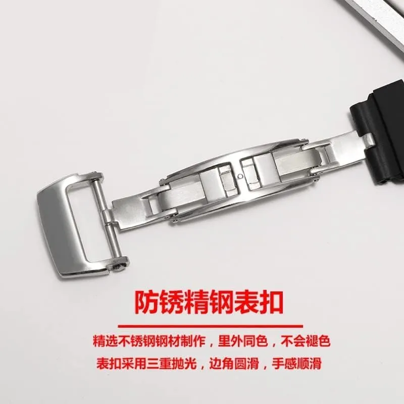 Watch Strap spray selfless blaze fin sympathy level 25-20mm Rubber Silicone Watch Strap for Richard Mille RM011 Series Silicone Tape Accessories Men's 