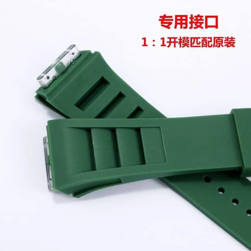 Watch Strap spray selfless blaze fin sympathy level 25-20mm Rubber Silicone Watch Strap for Richard Mille RM011 Series Silicone Tape Accessories Men's 