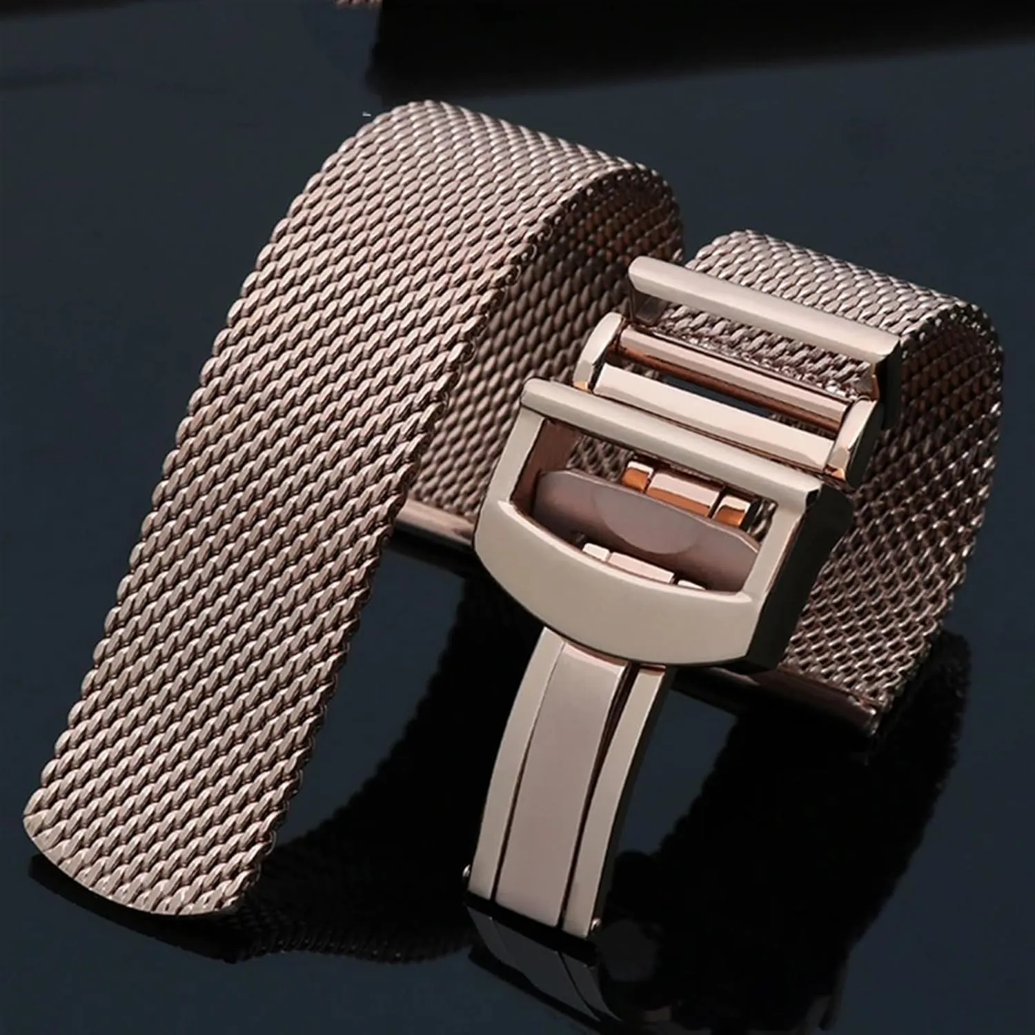 Watch Strap Stainless Steel Woven Mesh Watchband 20mm 21mm 22mm Fit for IWC Le Petit Prince interpretation slander Mark 18 Portofino Solid 