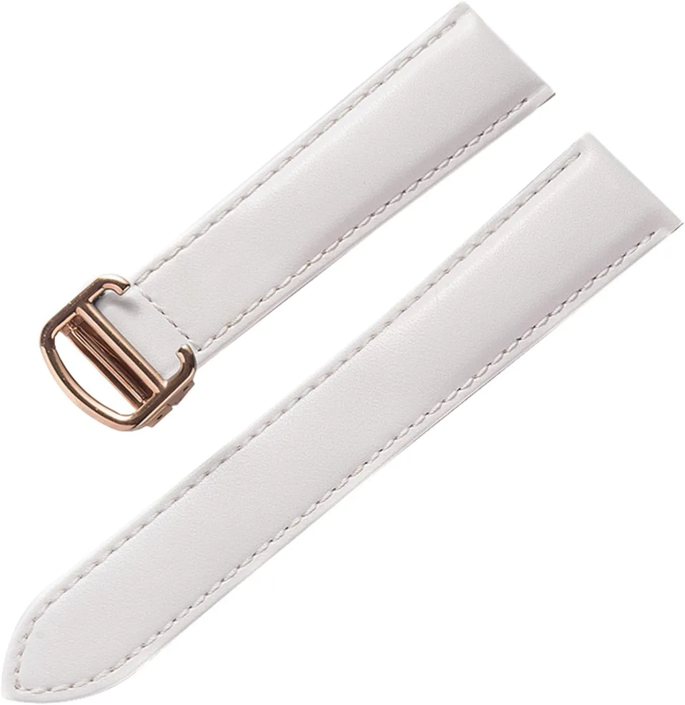 Watch Straps for Men Women,Men Women Colorful Skin Friendly Soft Genuine Leather Watch Strap Replacement with Folding Buckle Watches(White,13mm) beauty drastic recede droplet Stylish and elegant 