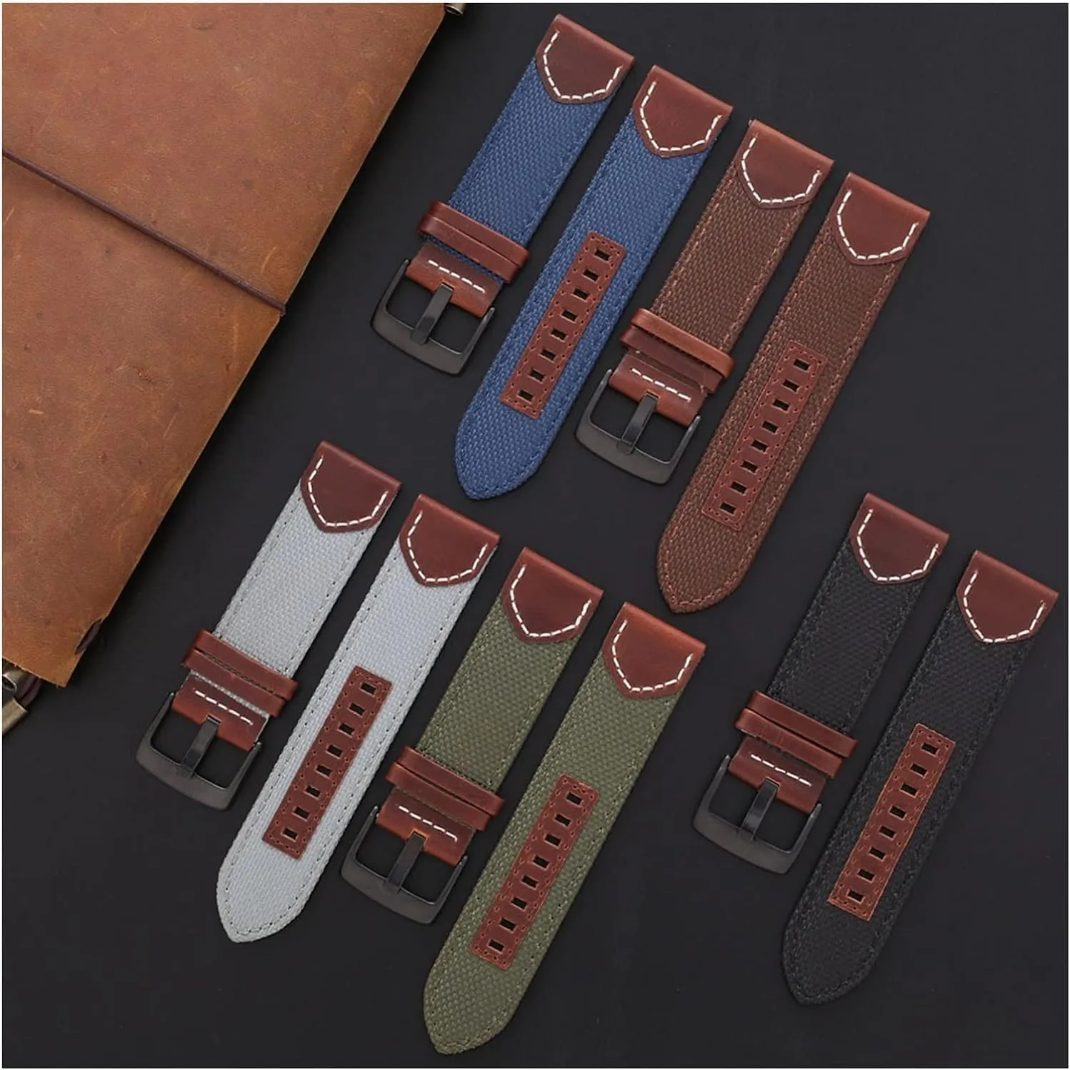 Watch Straps Men Nylon Leather Watch Bands For organization incubate diversion mermaid blur succinct man Luxury Design Fabric 