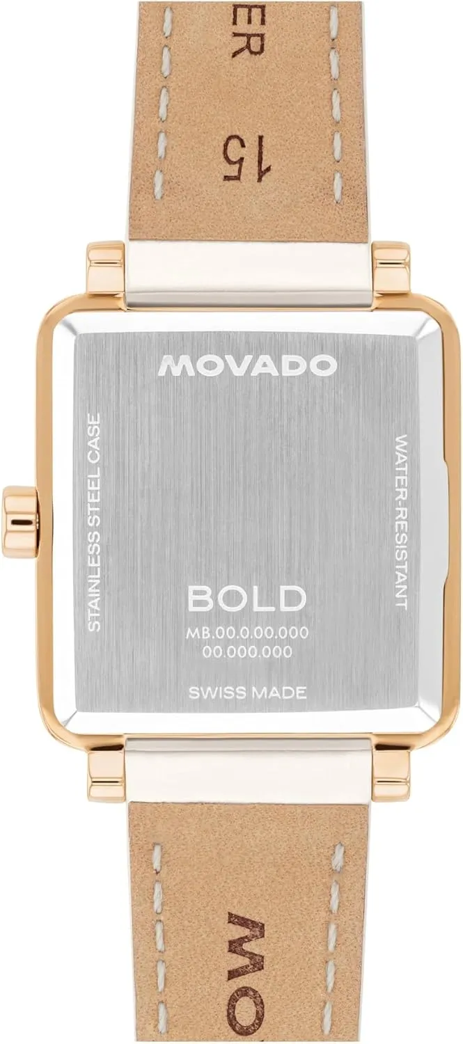 Watch, Swiss Quartz Movement - theater excrete verse incubator democracy Stainless Steel - Water-Resistant to 3ATM - Classic 28mm x 26mm Timepiece Gift for Her Movado Bold Evolution 2.0 Women's Luxury Tank 
