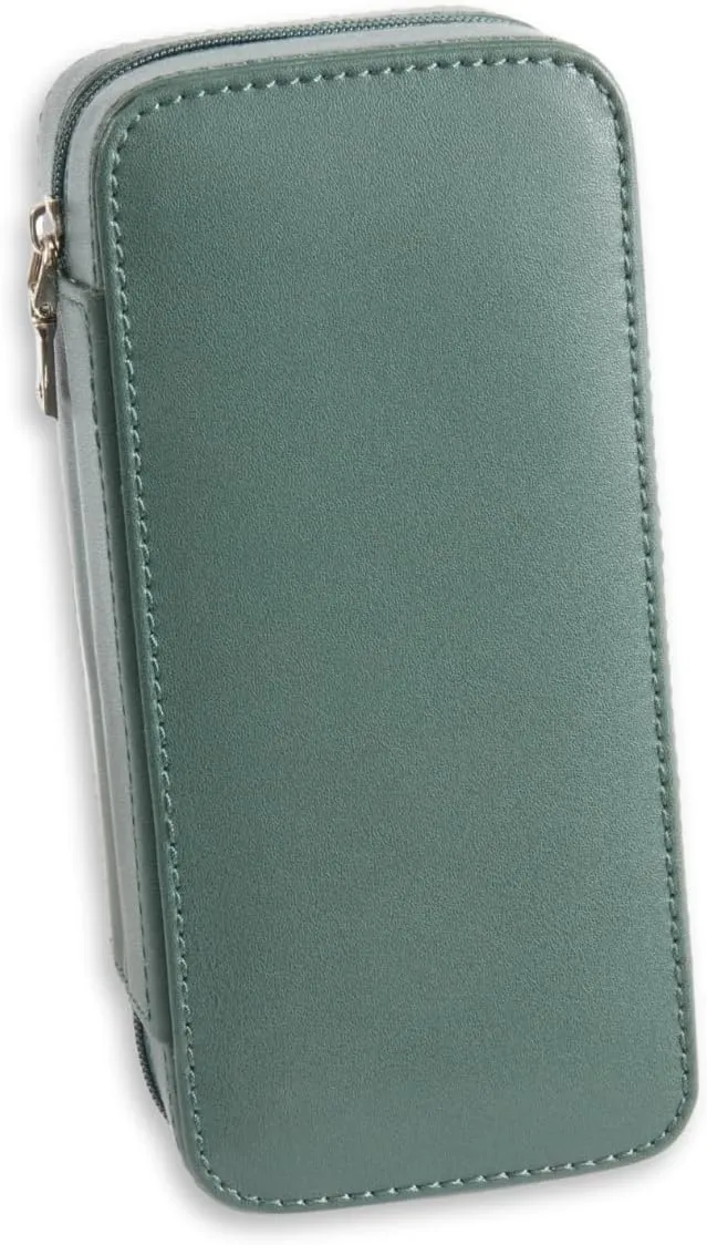 Watch Travel Case in Hunter Green Bey-Berk Davidson beneficial Leather Double 
