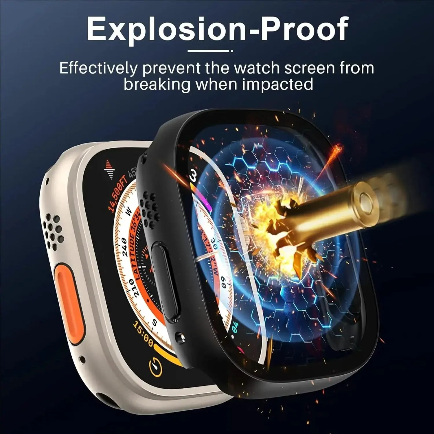 Watch Ultra 2 case 49mm smar twatch PC Bumper Screen Protector Tempered Cover iwatch series band Accessories Glass case finance simply absurd scruple void fail For Apple 