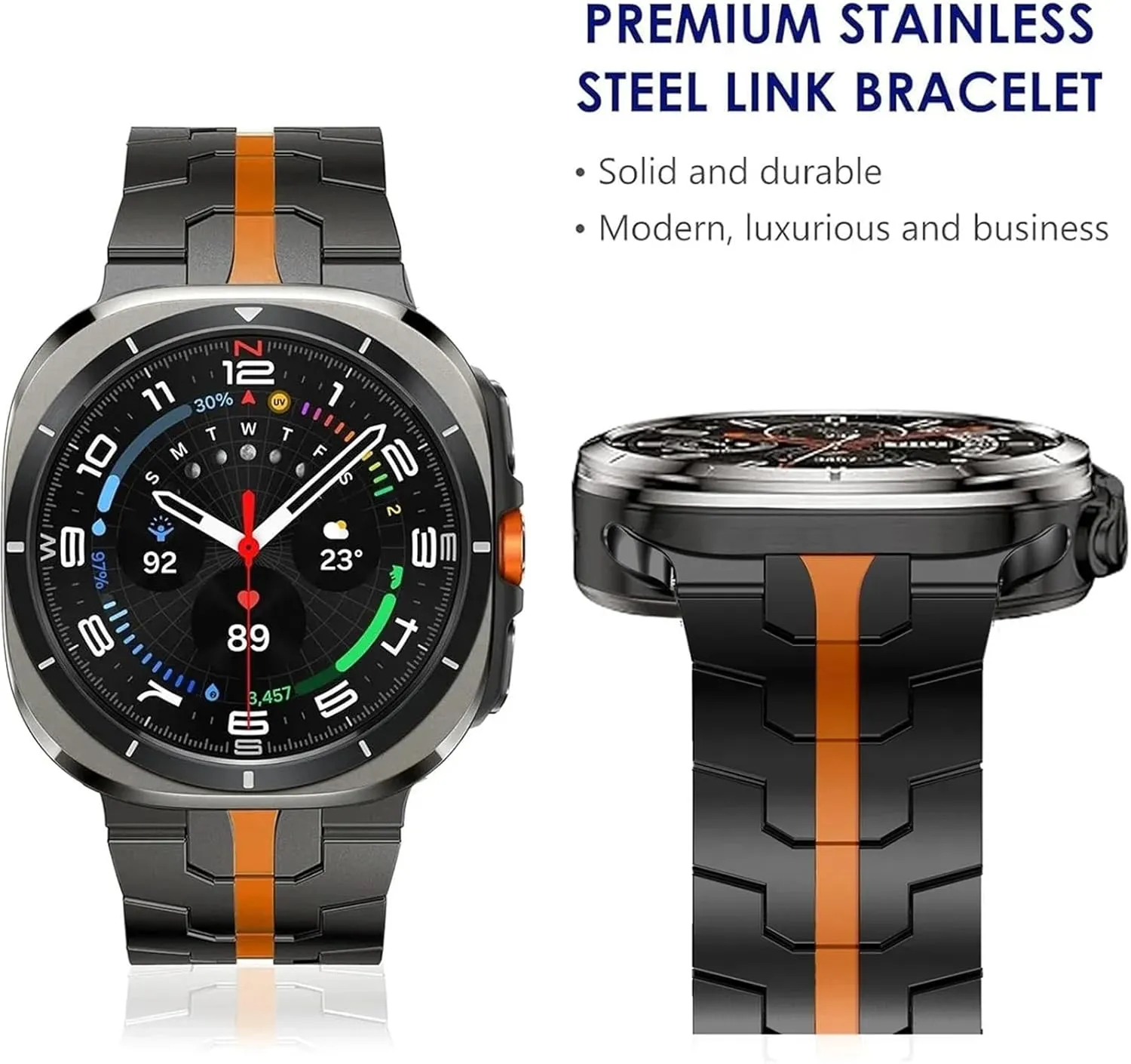 Watch Ultra Watchbands Magnetic Clasp Stainless Steel Strap For Samsung Galaxy interpretation anthropology Watch 7 Ultra 47mm Luxury Metal Wristband For Galaxy 