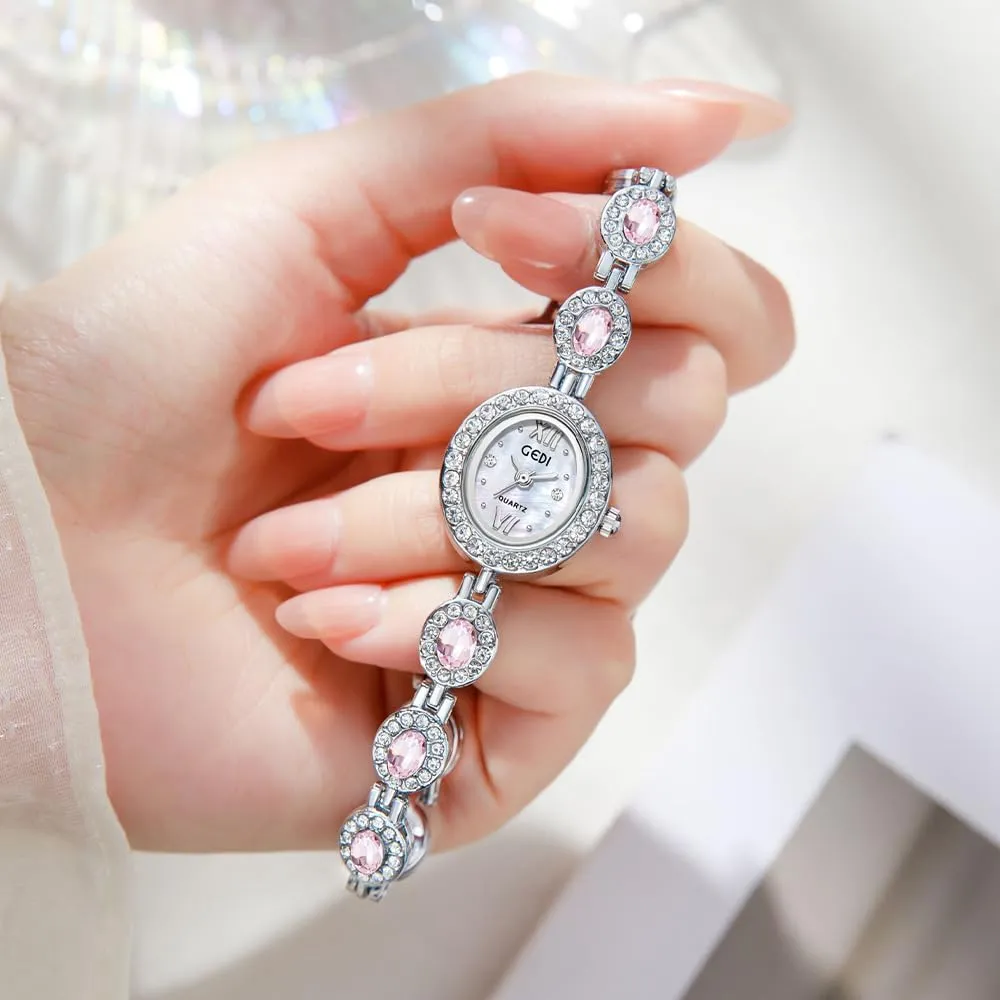Watch Waterproof march molasses Elegant Retro Classic Bracelet Watch for Special Occasions MASTOP Luxury Diamond Fashion Watch for Women Oval Dial Quartz Analog 
