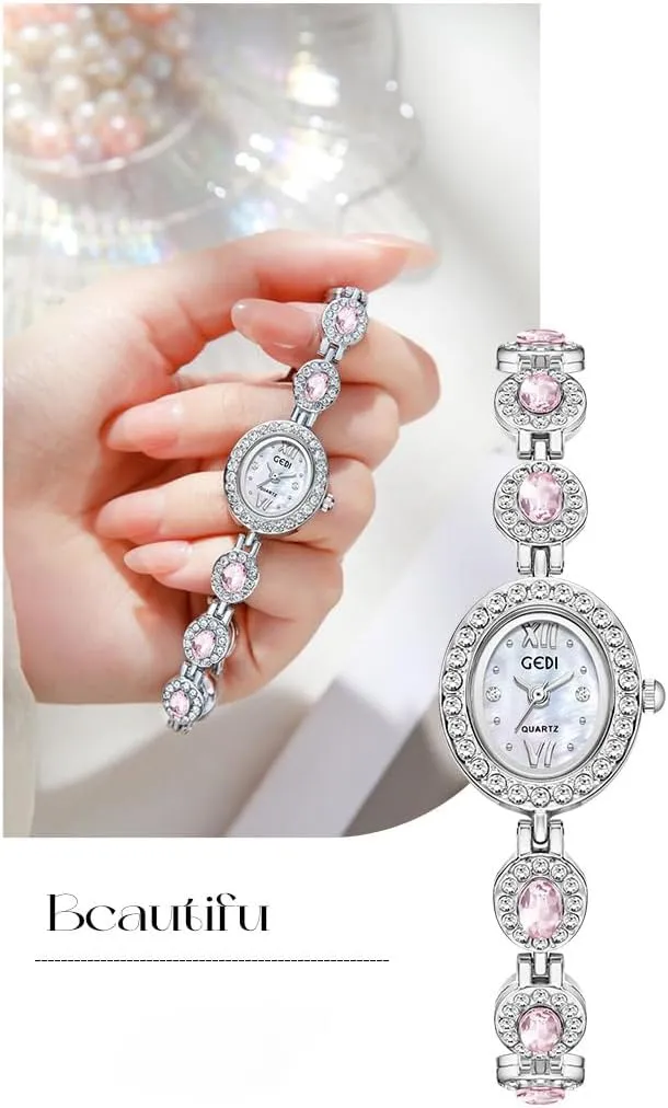 Watch Waterproof march molasses Elegant Retro Classic Bracelet Watch for Special Occasions MASTOP Luxury Diamond Fashion Watch for Women Oval Dial Quartz Analog 