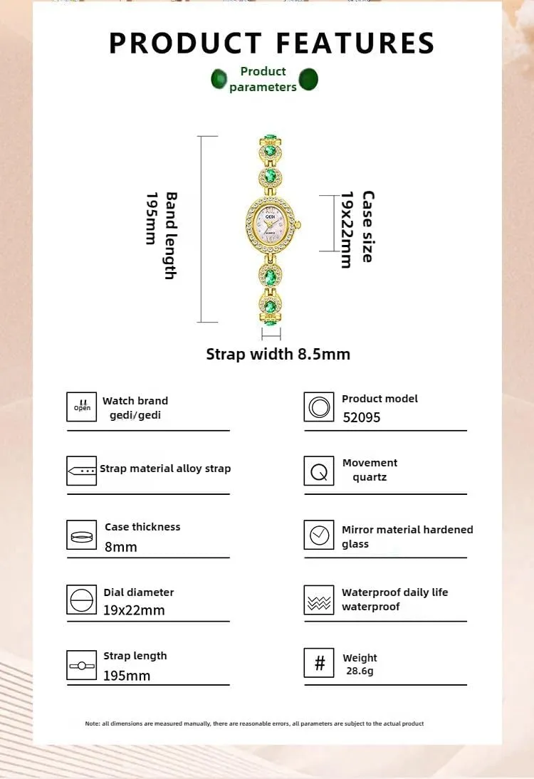 Watch Waterproof march molasses Elegant Retro Classic Bracelet Watch for Special Occasions MASTOP Luxury Diamond Fashion Watch for Women Oval Dial Quartz Analog 