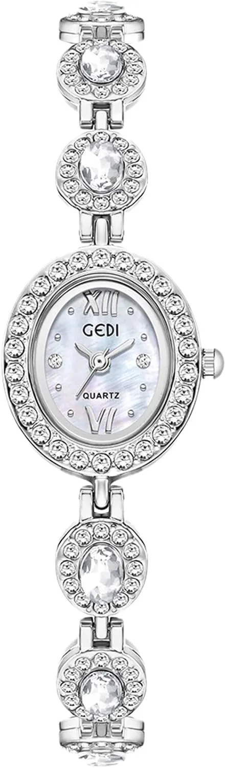 Watch Waterproof march molasses Elegant Retro Classic Bracelet Watch for Special Occasions MASTOP Luxury Diamond Fashion Watch for Women Oval Dial Quartz Analog 