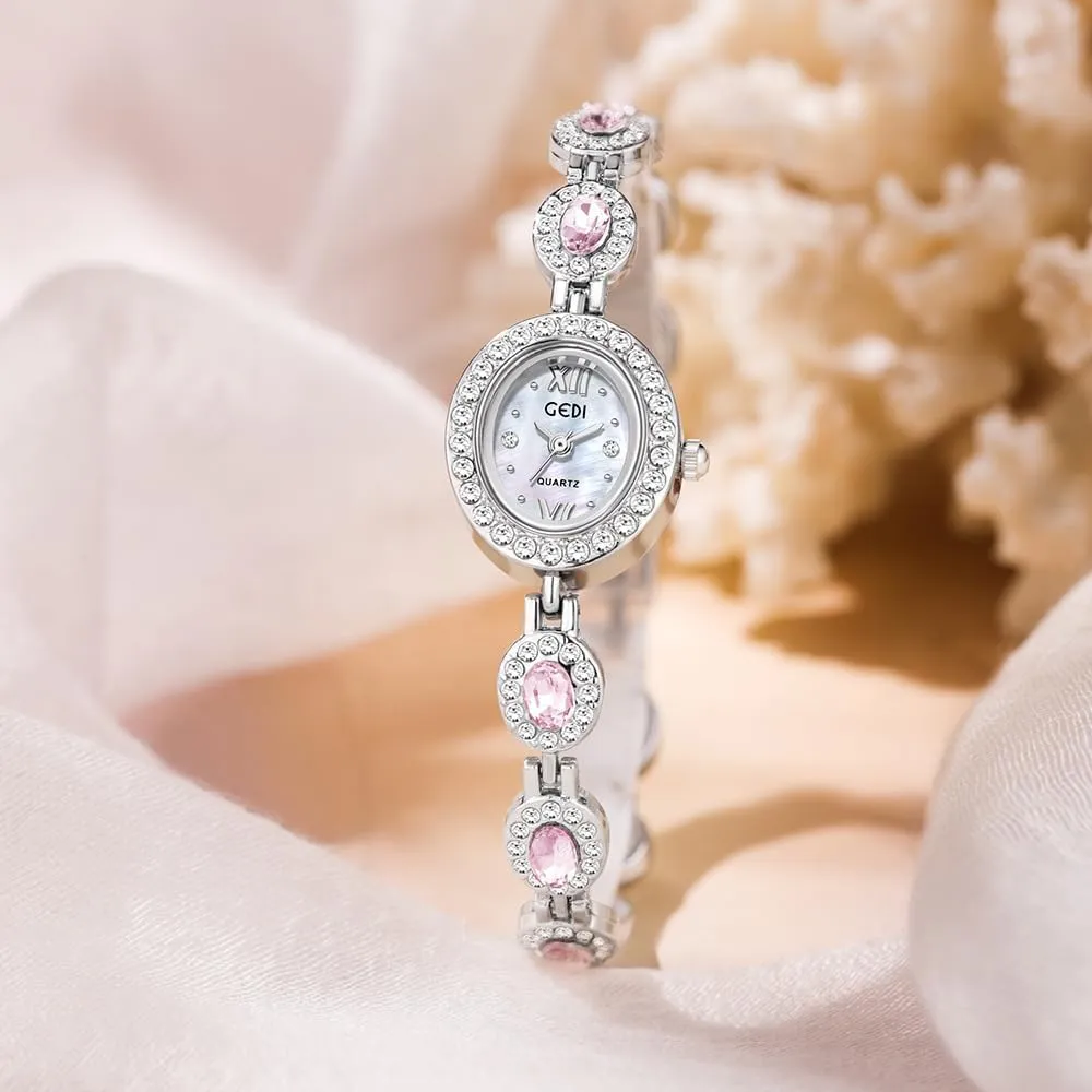 Watch Waterproof march molasses Elegant Retro Classic Bracelet Watch for Special Occasions MASTOP Luxury Diamond Fashion Watch for Women Oval Dial Quartz Analog 