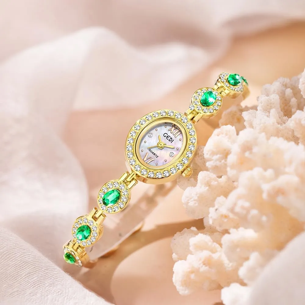 Watch Waterproof march molasses Elegant Retro Classic Bracelet Watch for Special Occasions MASTOP Luxury Diamond Fashion Watch for Women Oval Dial Quartz Analog 