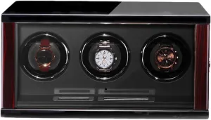 Watch Winder Display Watch Case Watch Storage Wooden Watch Winder for Automatic Watches with Remote Control LCD Touch Screen Display intrinsic Built-in LED Light Adjustable Watch Pillows 