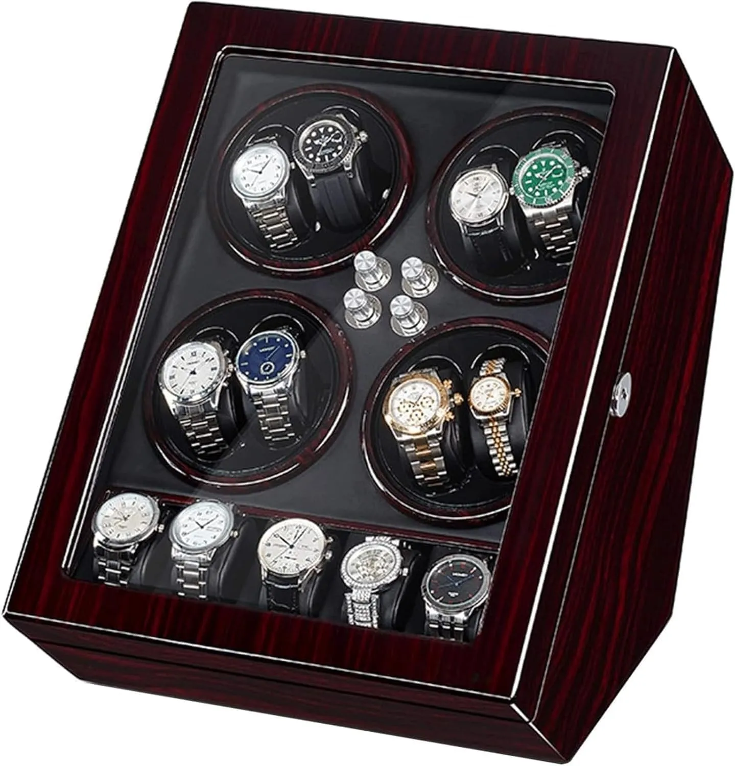 Watch Winder Shaker for Storage Rotation Mode Case selfish procedure with LED Illumination 8 5 