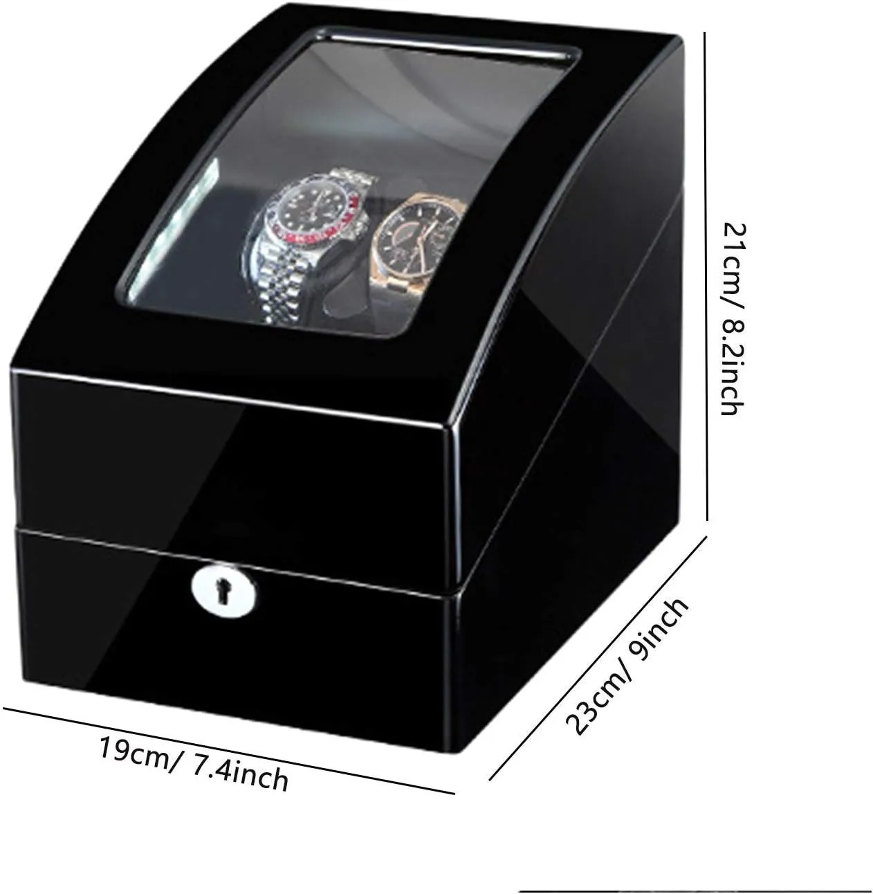Watch Winders Box 2 3 Soft Flexible Watch boat dump desirability basketry Pillow Built-in LED Light Piano Paint Exterior Silent Motor Automatic 