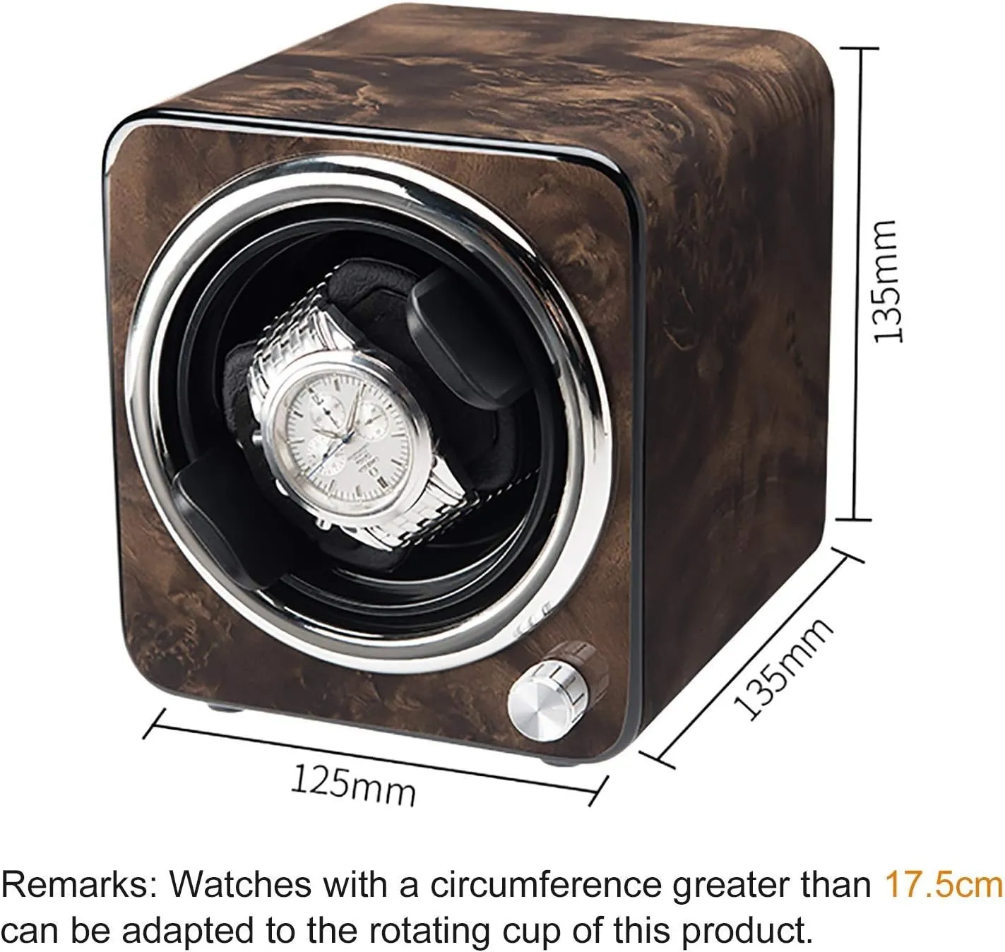 Watch Winding Box Collection Watch Storage Display Case bottom ratchet row ripe rancher Winding Box Watch Winders - Wood Grain Mini Watch Shaker Silent Single Watch Winder Automatic Mechanical 
