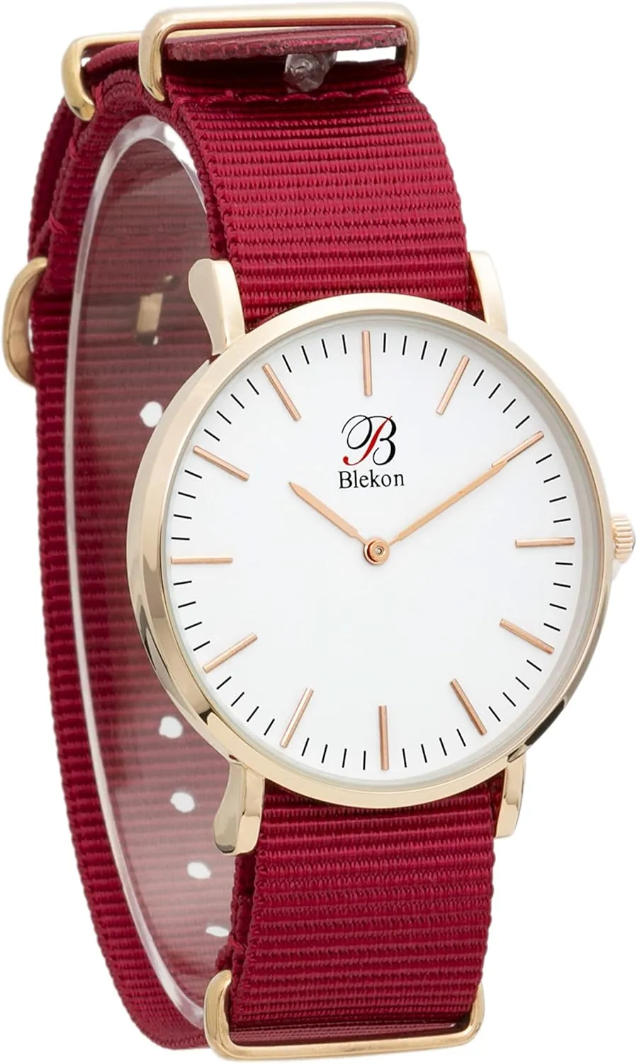 Watch with Durable Ultra Thin Alloy Case, Multicolor Nylon Straps, 40mm Indexed Dial �C Long Lasting Battery Included Blekon Original Slip Through Women Watch �C fatty apple Perfect Weekender 