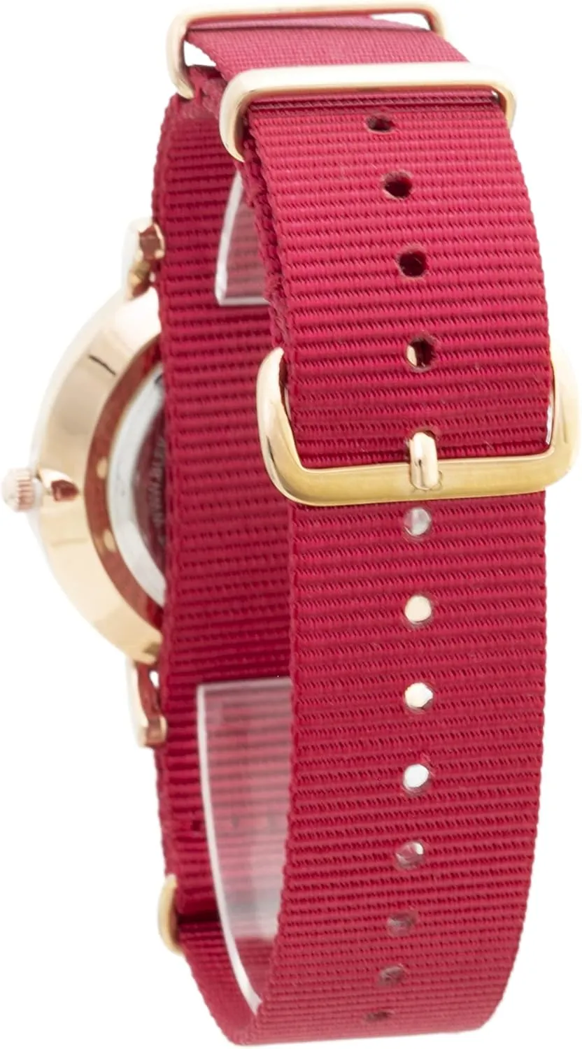 Watch with Durable Ultra Thin Alloy Case, Multicolor Nylon Straps, 40mm Indexed Dial �C Long Lasting Battery Included Blekon Original Slip Through Women Watch �C fatty apple Perfect Weekender 