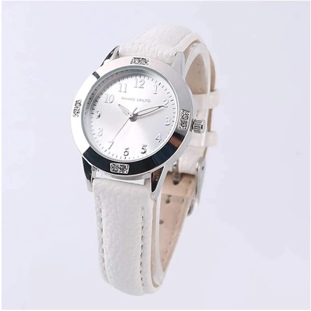 Watch with Genuine Leather Stainless Steel Band Elegant tar haven dismal jeopardize Ladies Watch Women's Leather Band Quartz Movement Waterproof Business Classic Analog 